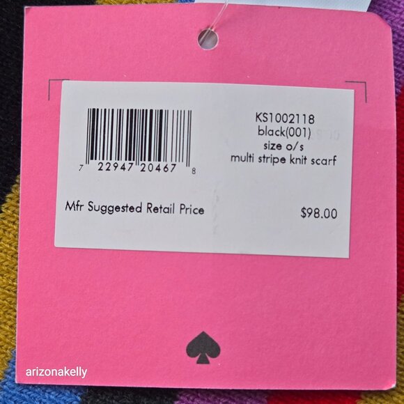NWT Kate Spade Multi Stripe Wool Blend Scarf - Picture 3 of 12
